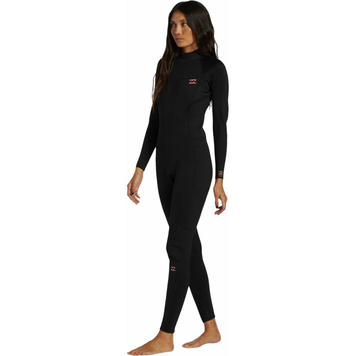 2024 Billabong Frauen Foil 3/2mm Flatlock Rckenreiverschluss Neoprenanzug ABJW100183 - Black